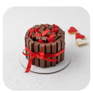 KitKat Heart Ribbon Birthday Cake